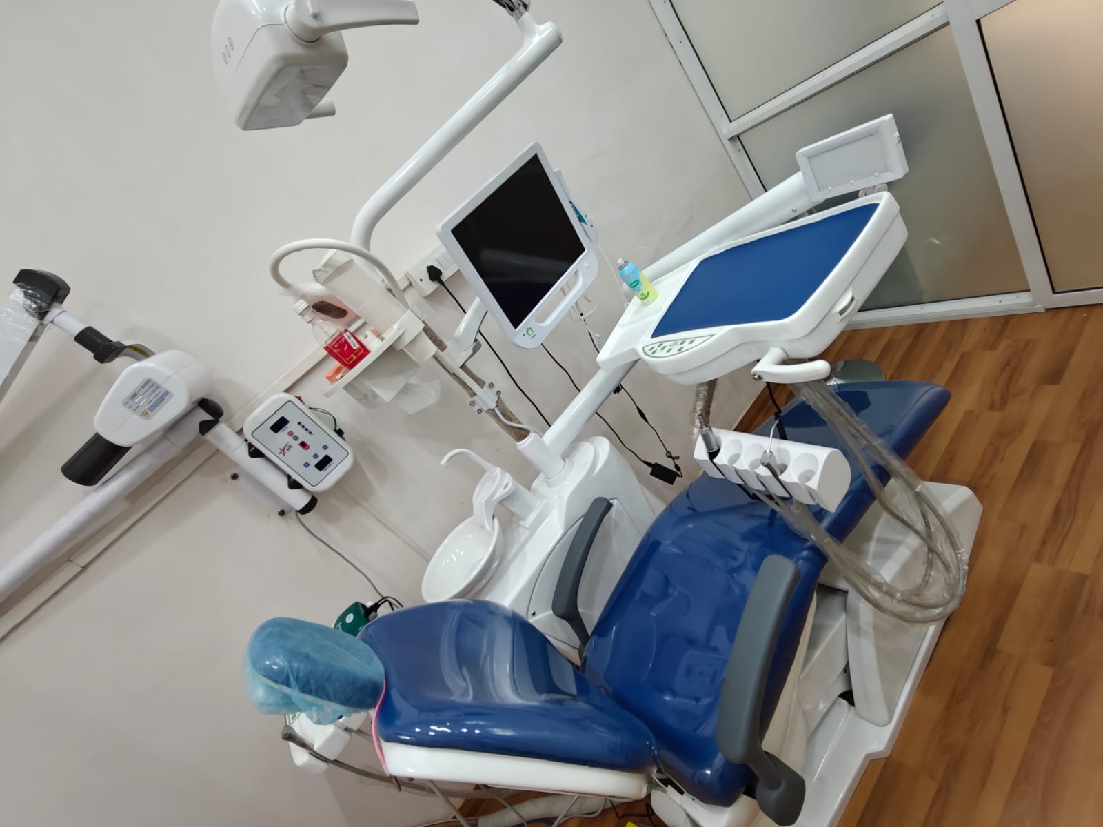 Dental team working together